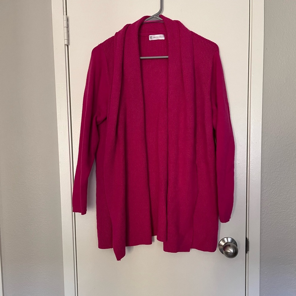 Elegant Fuchsia Open Front Cardigan
